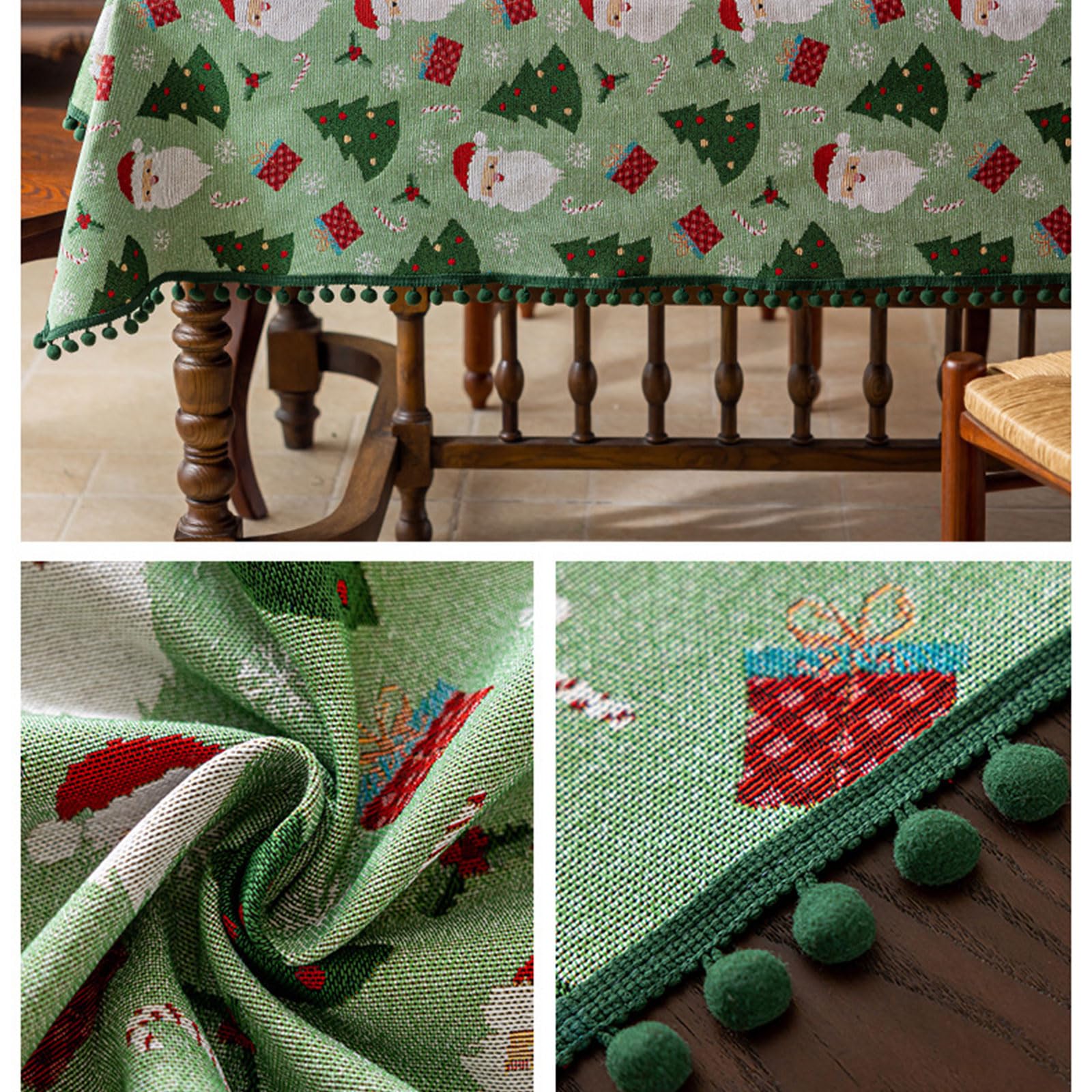 Nappe de table réutilisable et anti-déversement - Plusieurs tailles pour fête de Noël