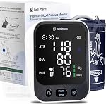 Premium Blood Pressure Machine for Home Use — Automatic Upper Arm Monitor with Bright LED Display, Adjustable 22-42cm Cuff, 2-User 199-Reading Memory, USB-C & Battery Powered, Canadian Brand