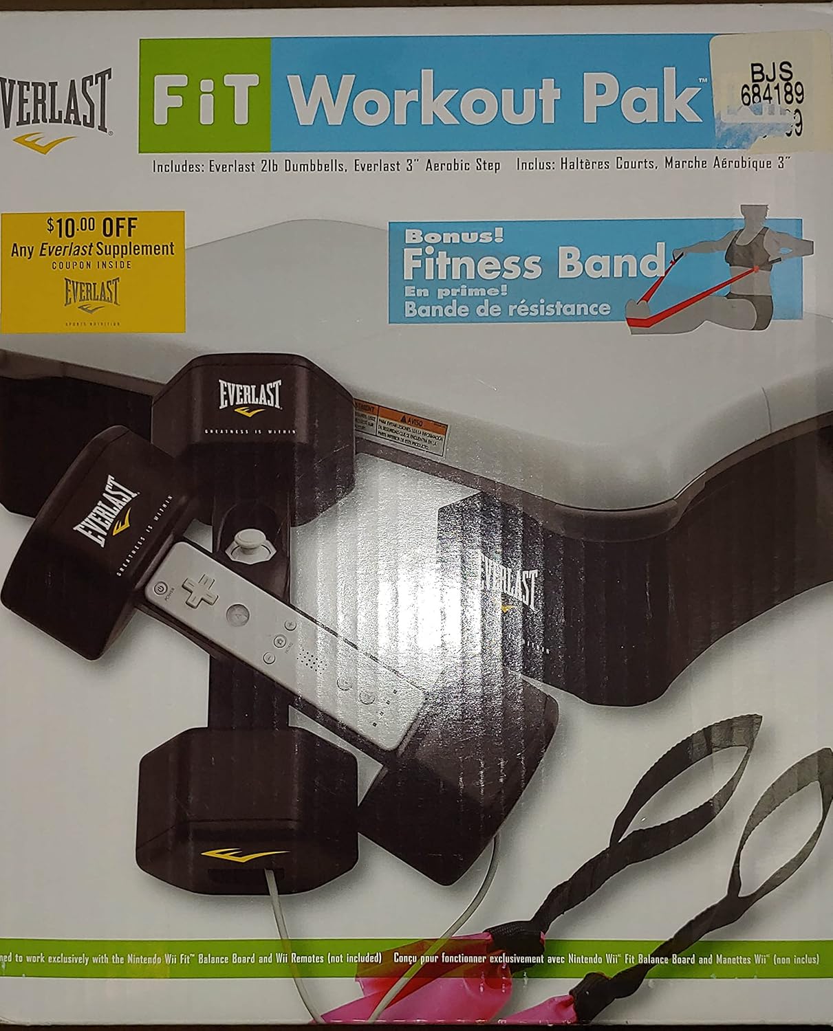Company X Everlast Fit Workout Pack for Nintendo Wii Black