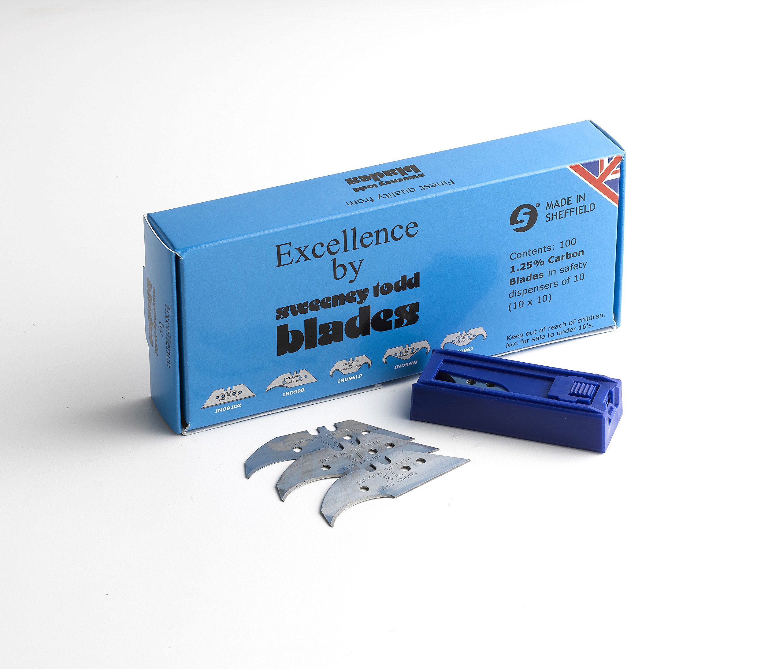 Sweeney Todd Concave Blades XL Silver (Pack Of 100)