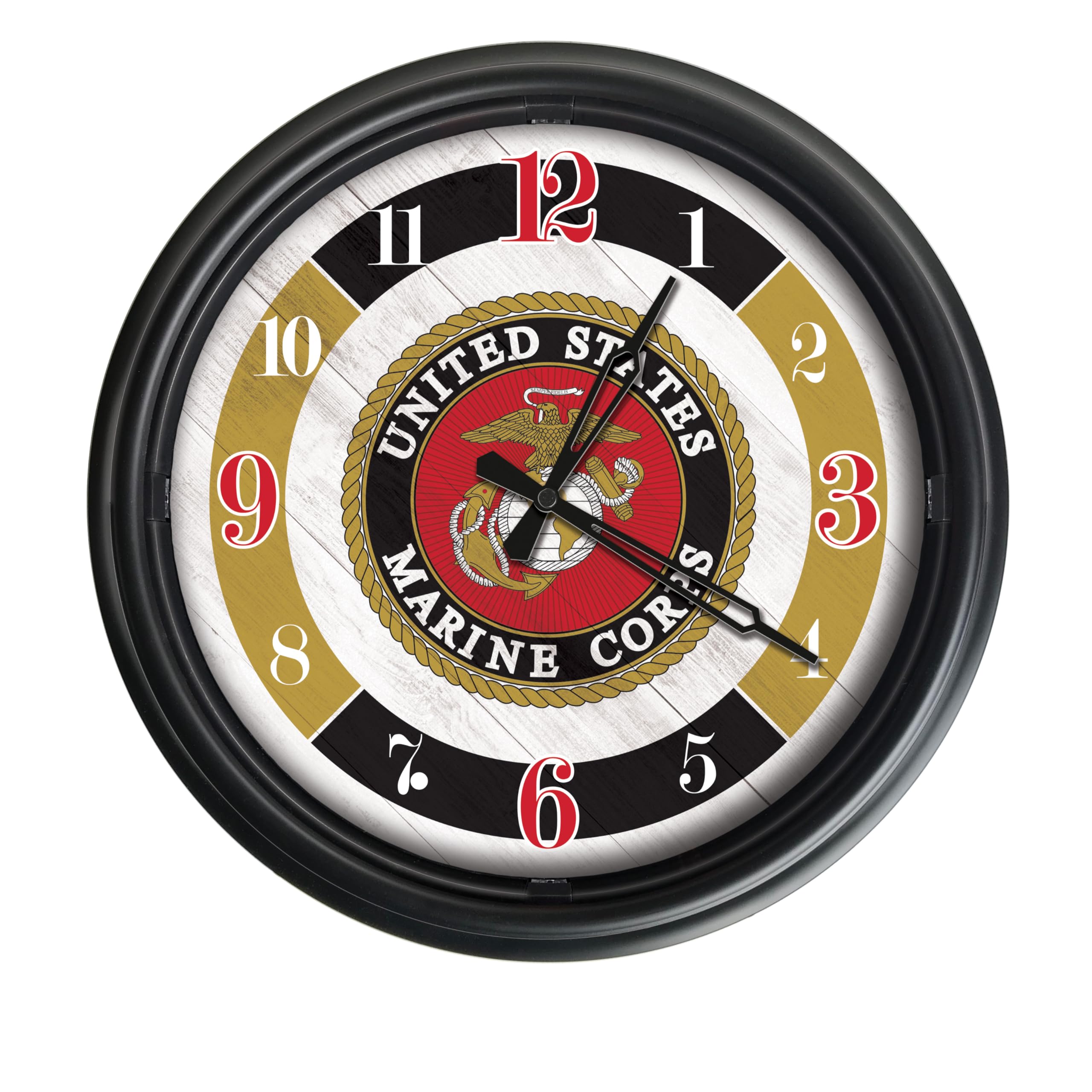 HBS United States Marine Corps Indoor/Outdoor LED Wall Clock