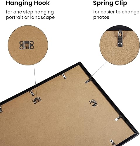 Miniatura 8 de upsimples - Portarretratos para galería de fotografías en la pared, marcos para fotos de 11 x 17 pulgadas con paspartú o 12 x 18 pulgadas sin