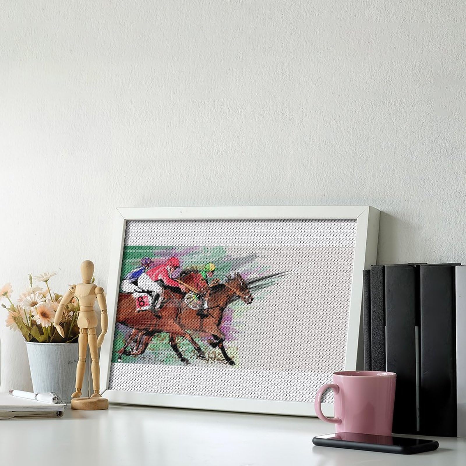 Amazon | ダイヤモンドアート 馬術 ウマ 馬柄 競馬 ダイヤモンド絵画