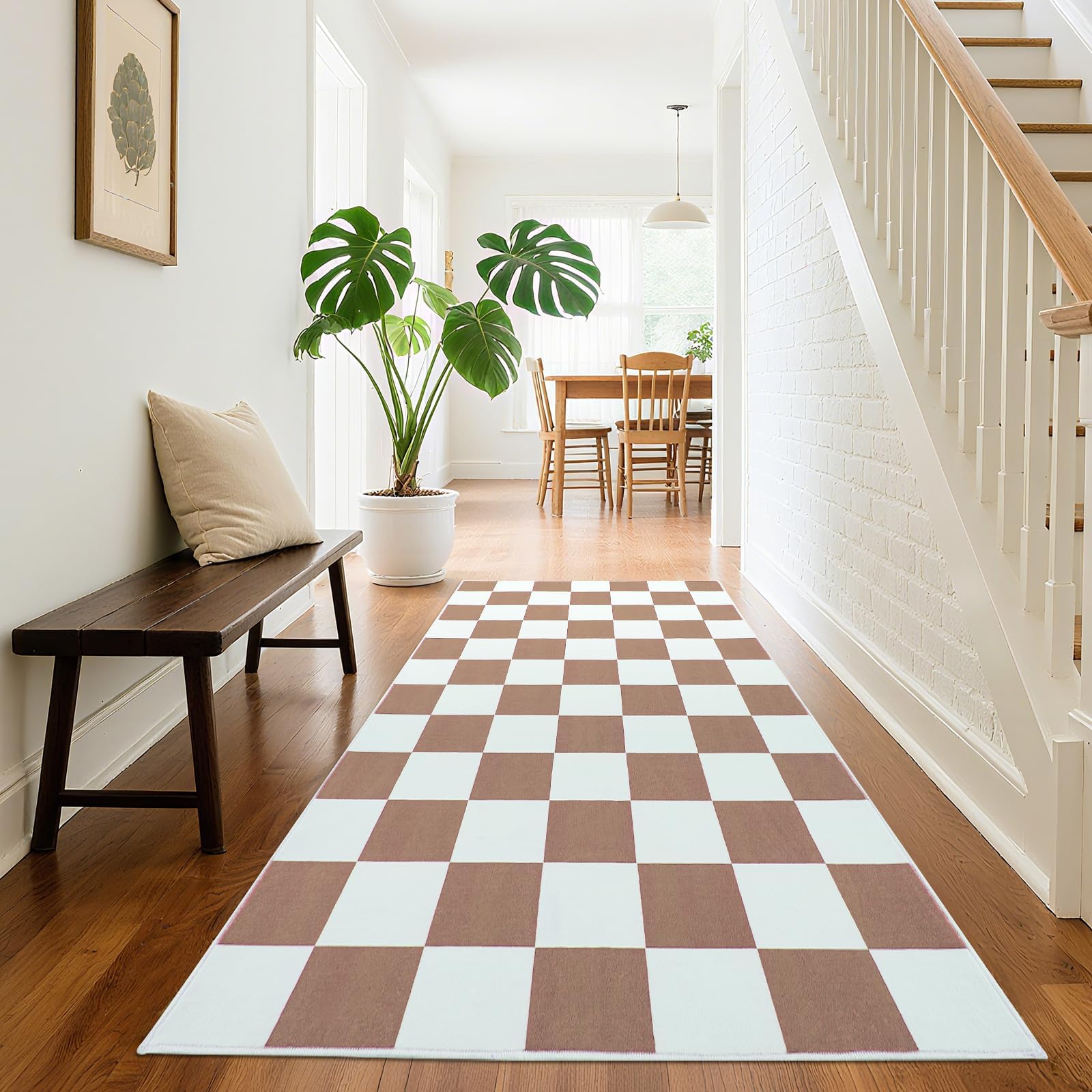 Wohnzimmerteppich 200x280 cm, waschbarer geometrischer Teppich fürs Schlafzimmer, kurzflorig, weich und rutschfest, abstrakter großer Teppich für Klassenzimmer, Esszimmer, Büro, Kinderzimmer, Blau