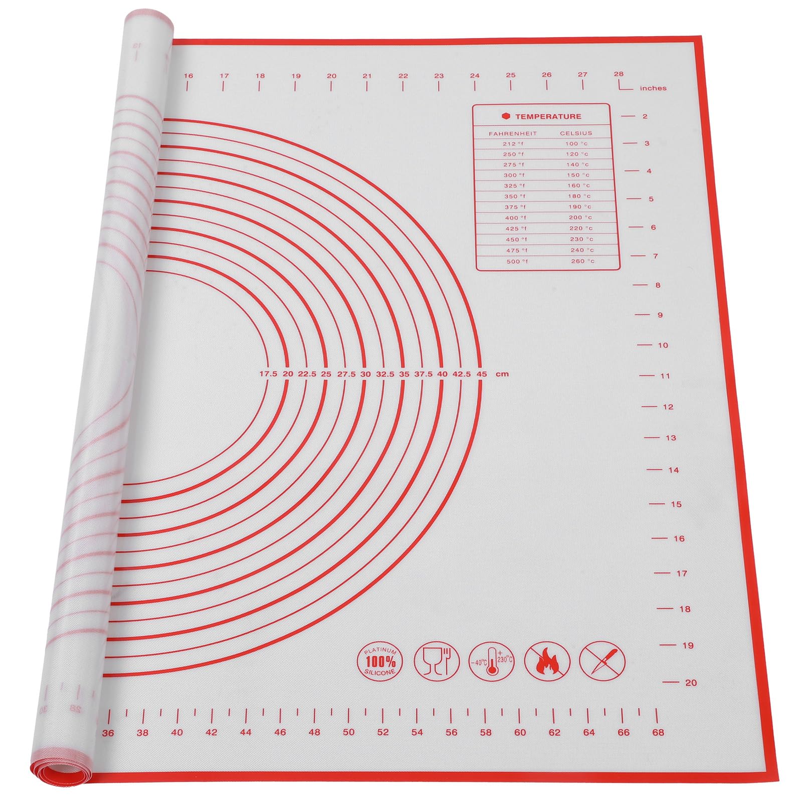 Tapis à croûte à tarte avec mesure pour réussir toutes vos pâtisseries maison
