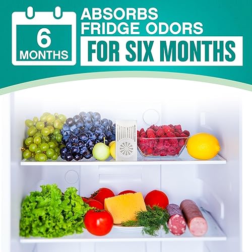 Miniatura 7 de Fresh Nest Desodorante para refrigerador (paquete de 2) - Eliminador de olores para refrigerador y congelador