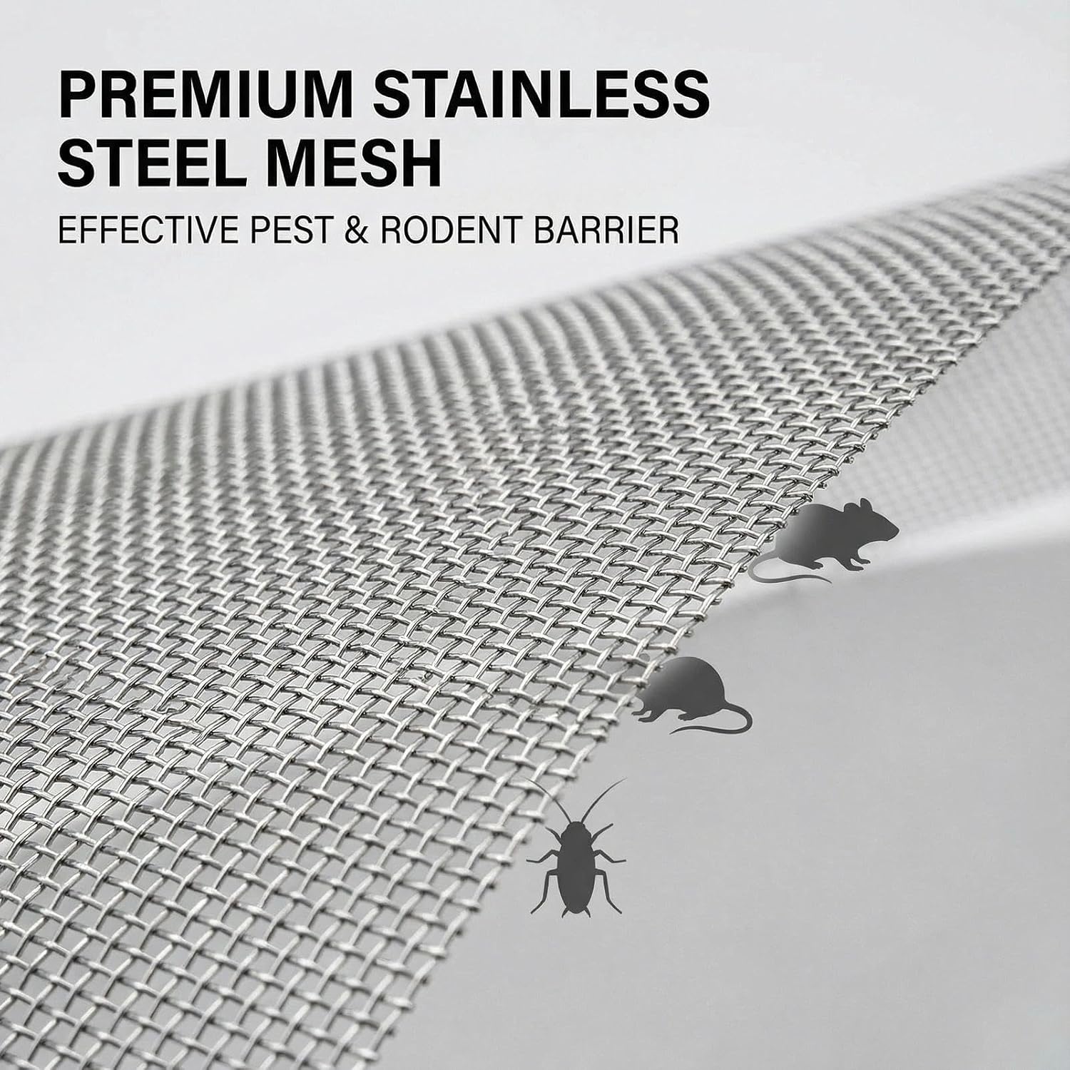 5 Pcs Stainless Steel Mesh Sheets, 304 Stainless Steel Wire Mesh Screen, Durable Metal Mesh Panels for Window Screen Repair, Vent Covers, DIY Projects