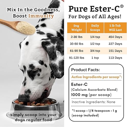 Miniatura 6 de Wholistic Pet Organics Suplemento de vitamina C para la piel y el pelaje de los perros - 1 oz - Medicamento para el alivio de la alergia del perro