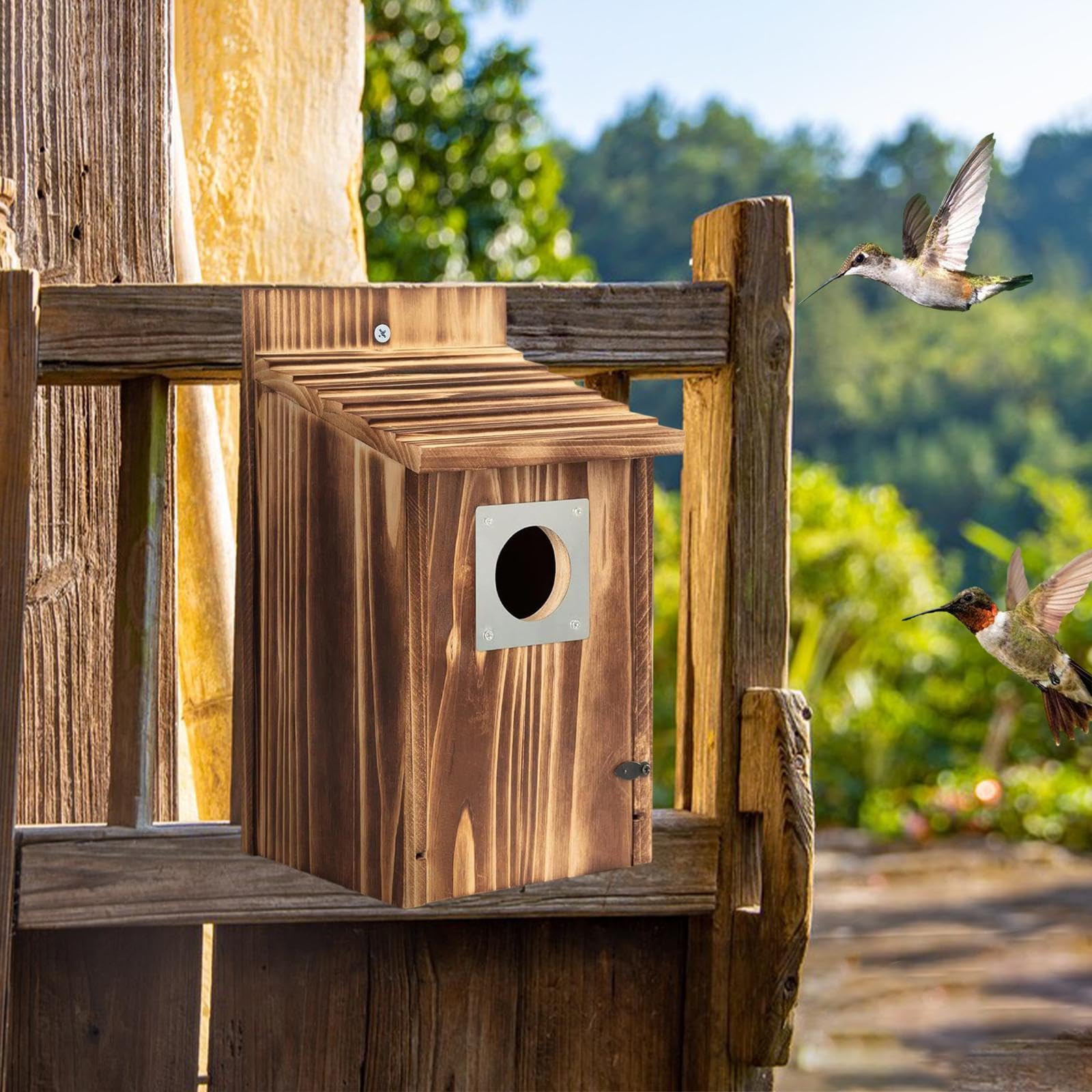 F Fityle para Pájaros Hecha de, Caseta para Pájaros, Fácil de Limpiar, Resistente a La Intemperie, para Colgar, Casa para Pájaros, Caja Nido para Patio