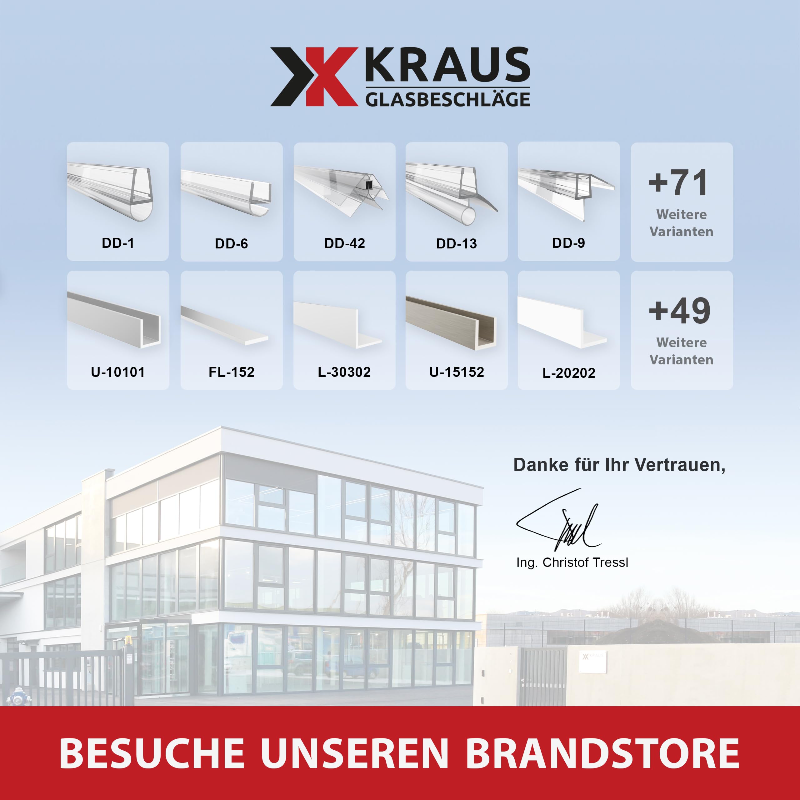 KRAUS Flach-Profil Aluminium 30x2mm mit 2m Länge & Optik Silbereloxiert
