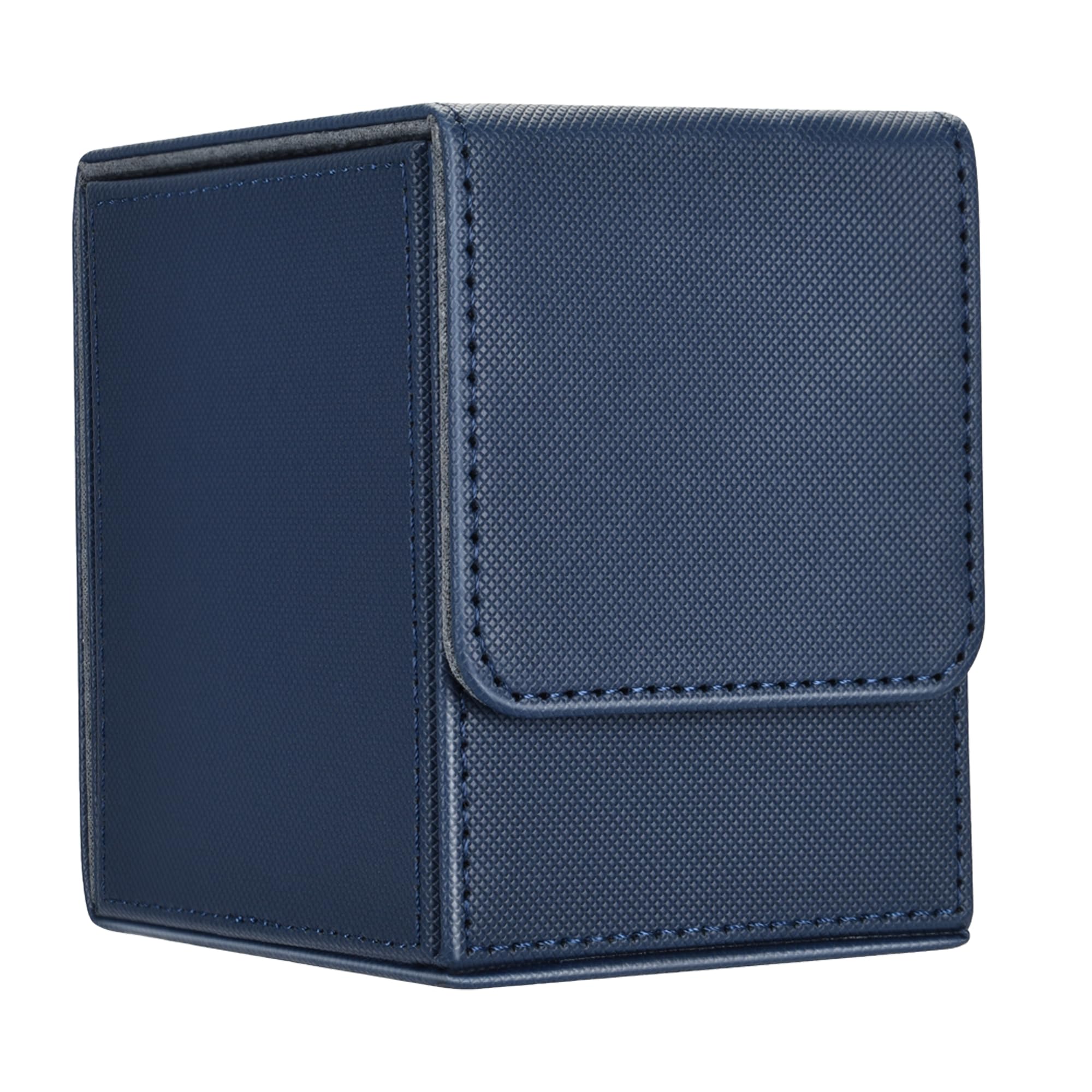 Zettokete MTG Deck Box with 2 Dividers, Large Capacity Commander Deck Box Fits 100+ Double-Sleeved Cards, PU Leather Card Case Compatible with Magic Commander YuGiOh TCG CCG, Blue — image 1