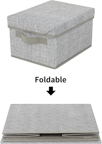 Miniatura 7 de GRANNY SAYS Contenedores de almacenamiento pequeños con tapas, cajas de almacenamiento de tela, cestas de estante para organización del armario,