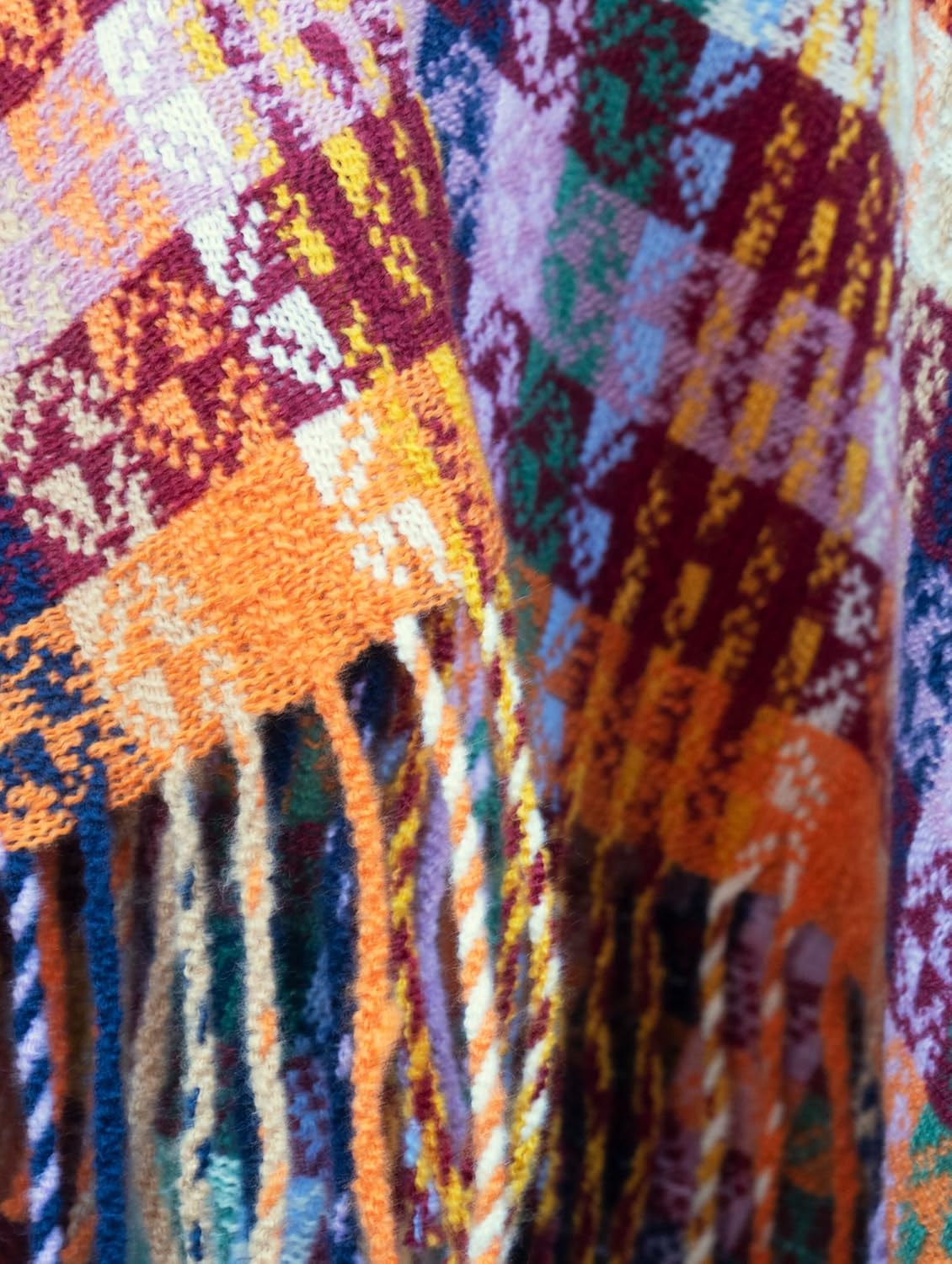 Urban CoCo Womens Vintage Knit Shawl Wraps Open Front Poncho Cape for Fall Winter - Image 4