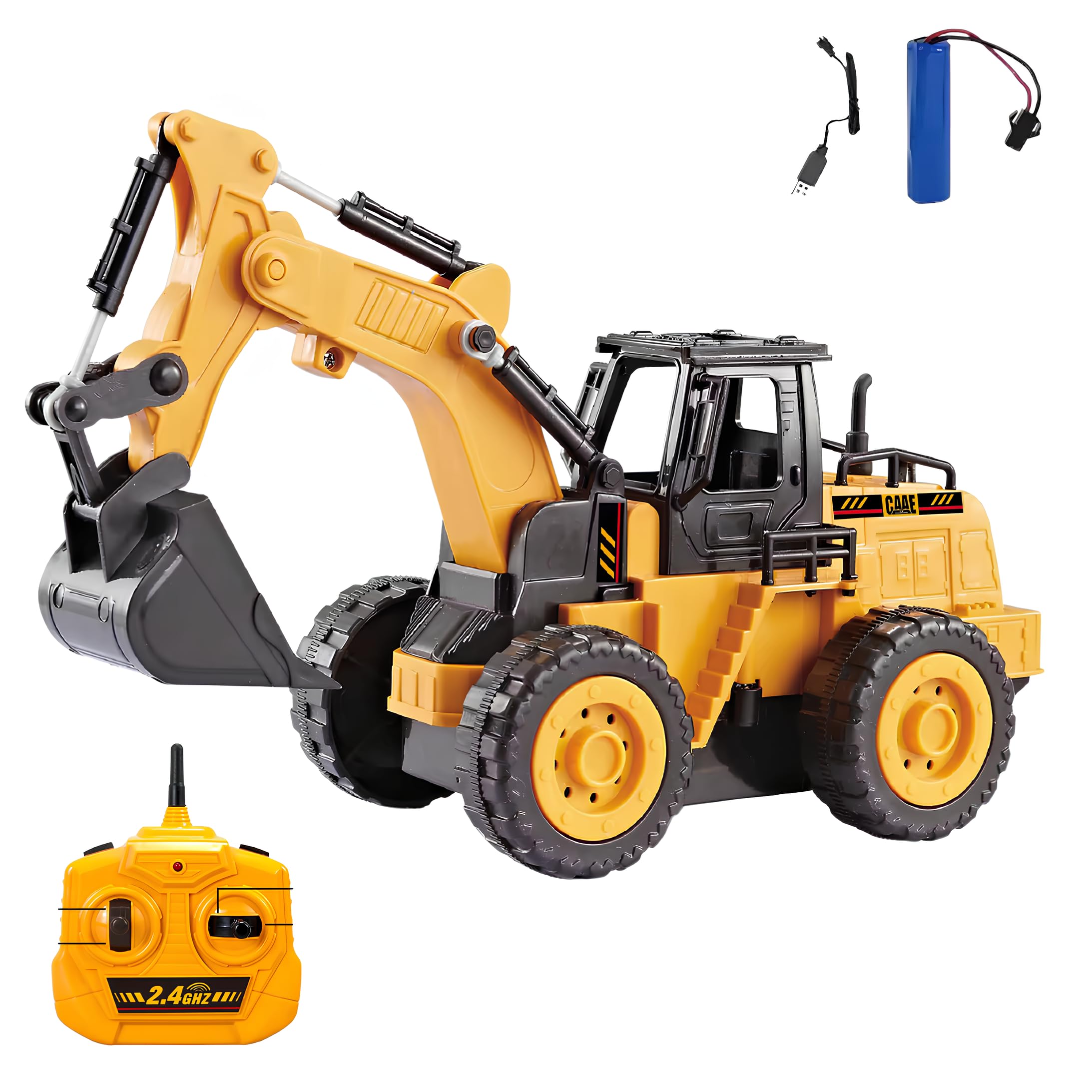 Ysityum Ferngesteuerter Bulldozer - 2.4GHz Mit Licht Und Ton Für Kinder 3-9 Jahre
