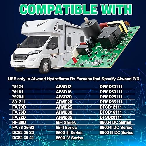 Miniatura 7 de Piezas 31501 33488 30575 de la placa de circuito de ignición del control del horno de RV caben para Atwood 8531-IV-DCLP 7916-II 7920-II Hydro Flame