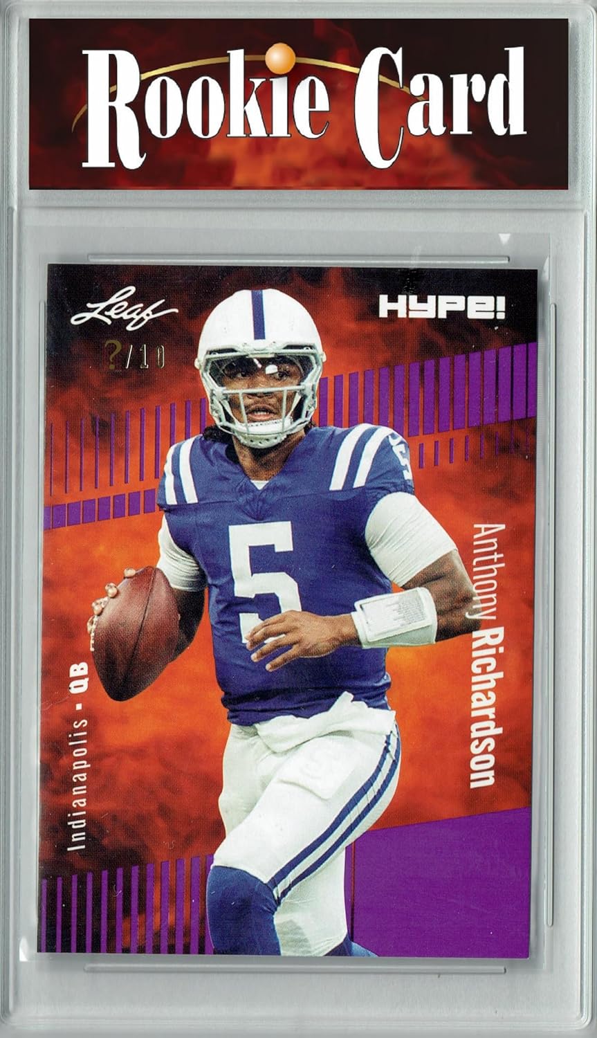 Certified Mint+ Anthony Richardson 2023 Leaf HYPE #100 Purple SP, Just 10 Made Rookie Card Indianapolis Colts