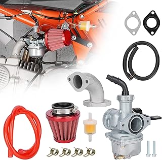 PZ22 Carburetor 22mm Carb Hand Choke 38mm Air Filter Cleaner Intake Pipe Gasket for SSR 110cc 125cc Sunl Roketa Taotao Monkey Coolster ThumpStar CRF Pit Bike Atv Quad