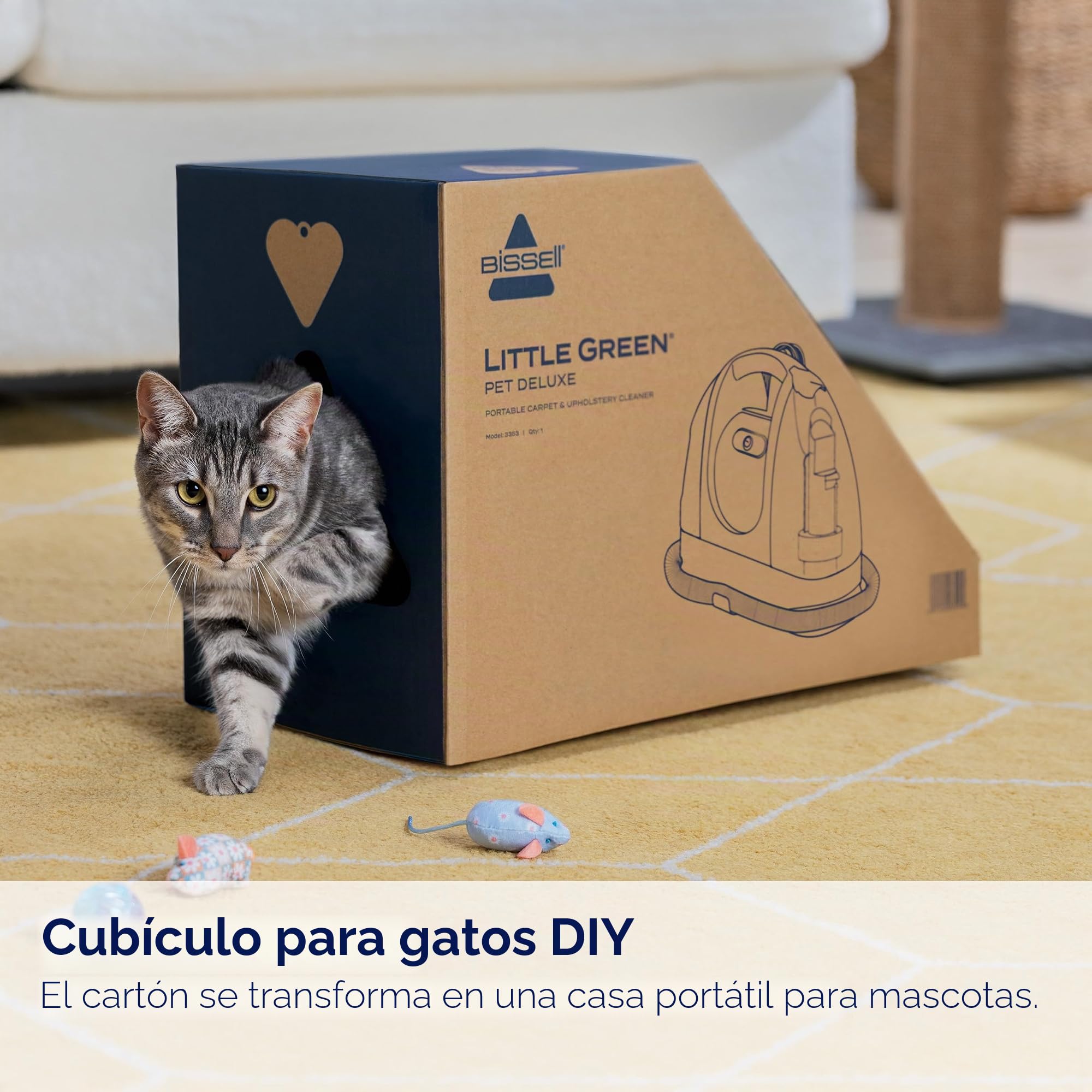 BISSELL Little Green Pet Deluxe 3353 - Limpiador portátil de alfombras | Capacidad de detalles de automóviles y automóviles; color gris/azul; aborda la suciedad de mascotas en tapicería y vehículos