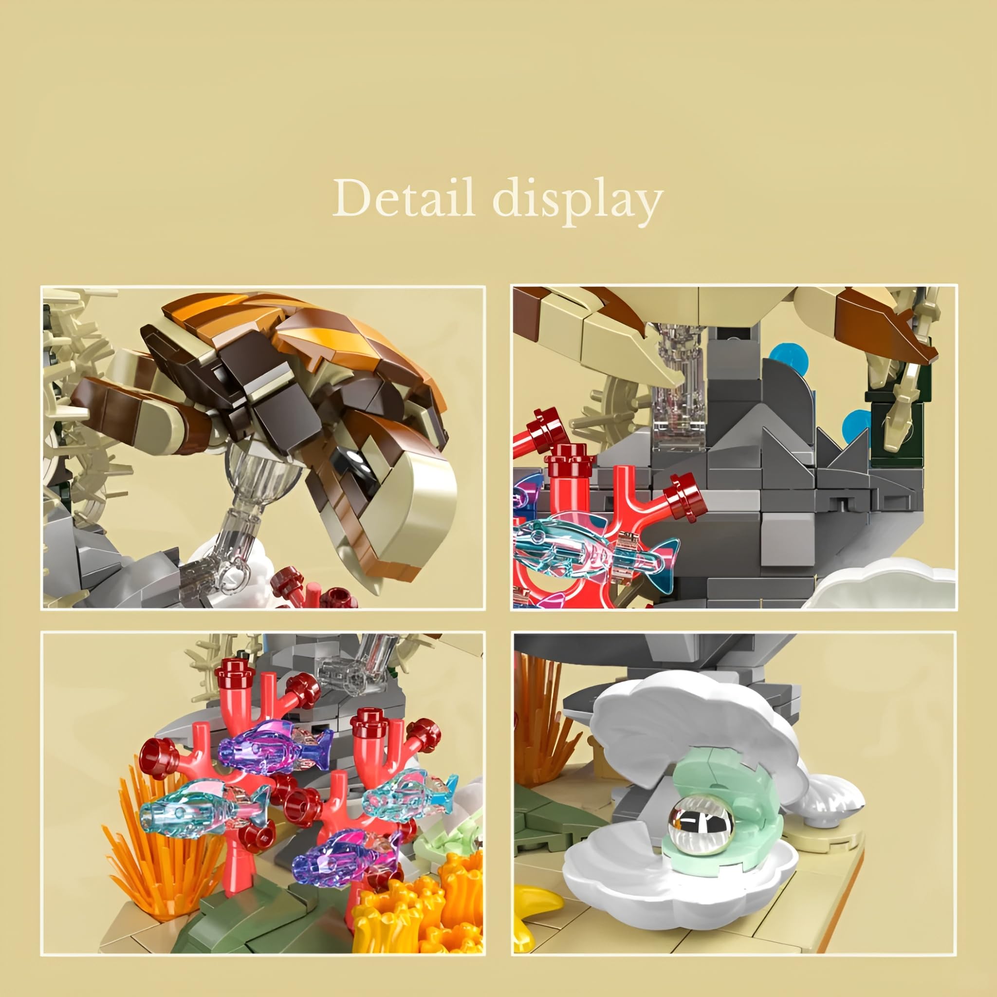 MirthMakers Sea Turtle Building Block Set, 410PCS Ocean Animal Bricks Kit, Deep Sea Life, Fantastic Nature Scene Model - Image 2
