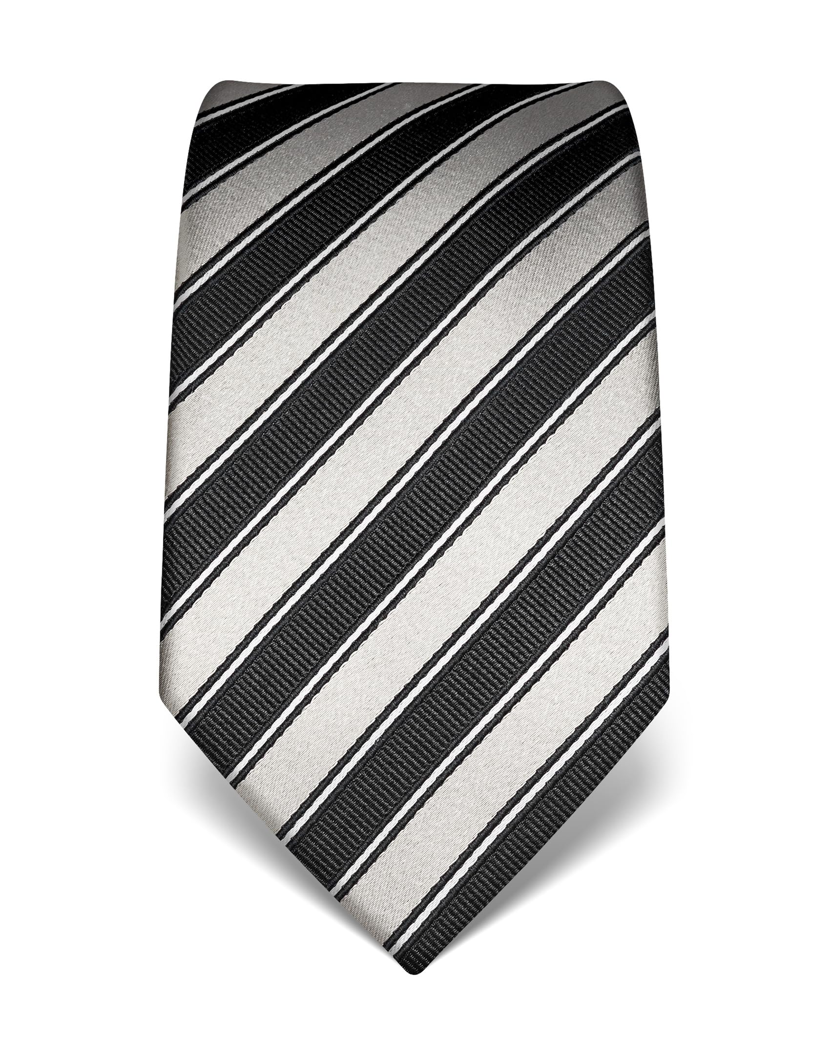 Vincenzo Boretti Herren Krawatte reine Seide gestreift edel Männer-Design zum Hemd mit Anzug für Business Hochzeit 8 cm schmal/breit