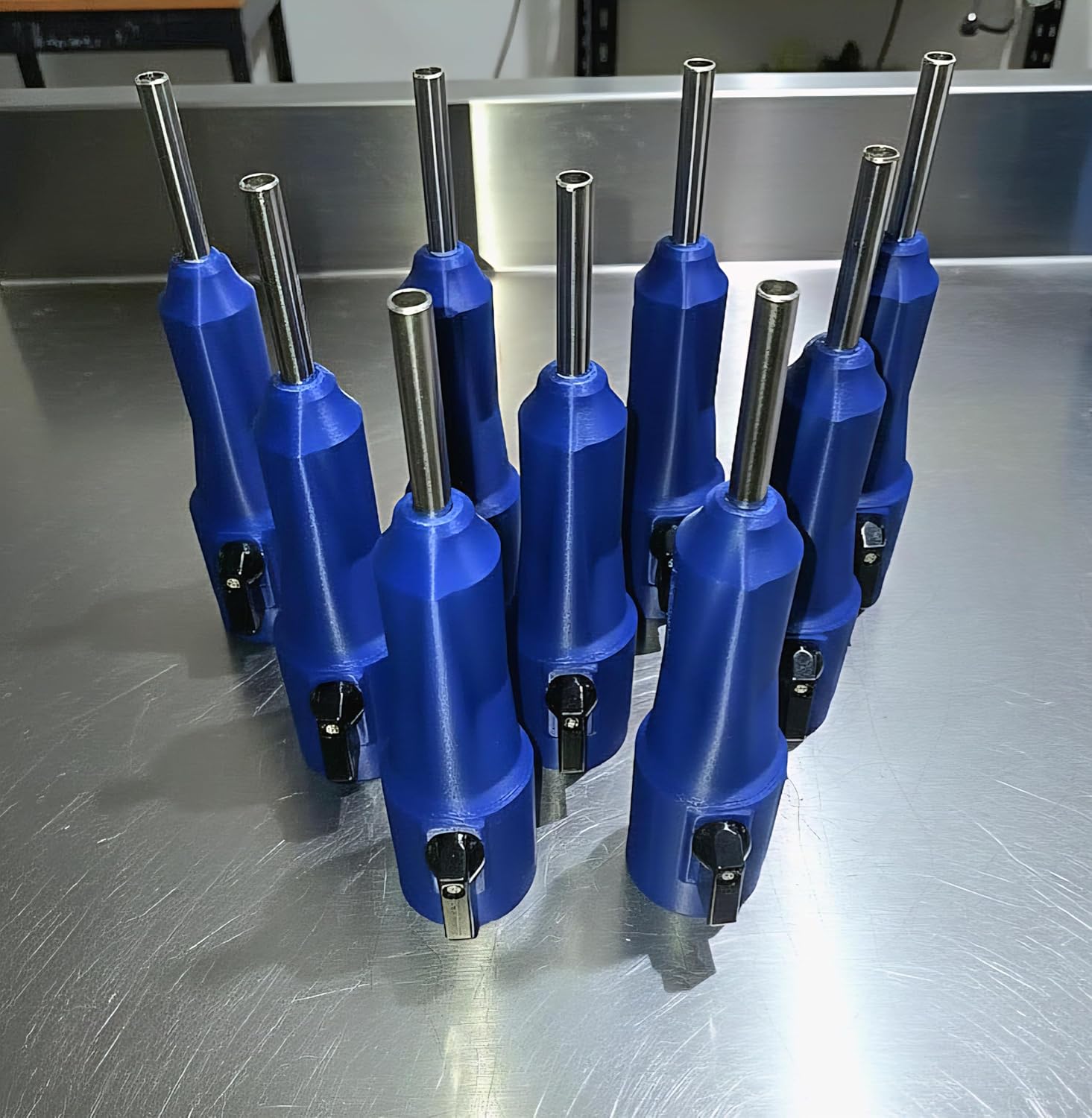 Professional Powder Coating Vacuum System, Blue, 5ft Hose with 3/8 Tip, Pneumatic Powder Application Tool