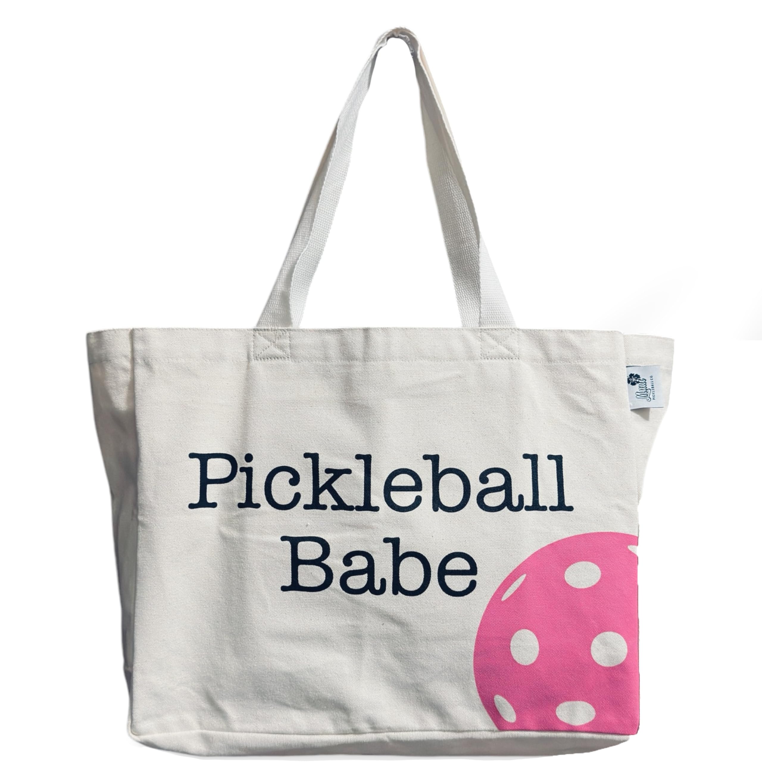 Large Canvas Pickleball Tote - Sustainable, Funny & Cute Grocery Bag
