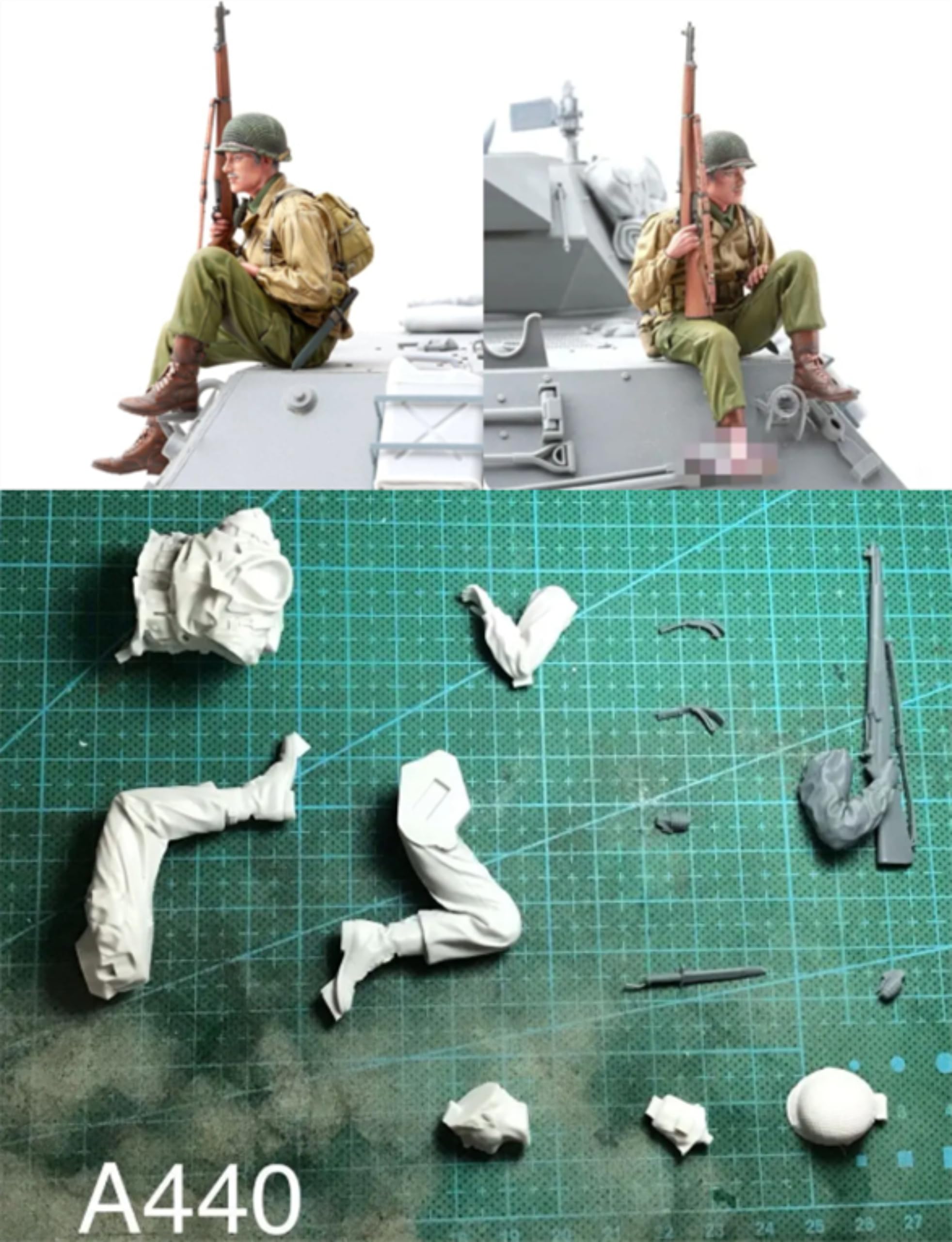 VECCHIA FOTO CARRO ARMATO IDENTIFICATORE MIMETICO SOLDATI MIMETICI SECONDA Guerra Mondiale EUR 9 - Foto 4