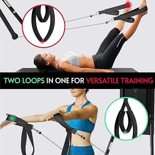 Miniatura 3 de Bucles de pilates compatibles con máquina tonal, correas suaves para gimnasio en casa inteligente, correas de doble bucle para ejercicios de yoga,