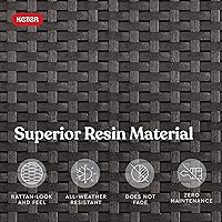 Vista 7 de Hielera de ratán Keter Pacific Cool Bar, marrón, (Harvest Brown)