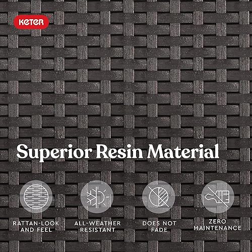 Miniatura 21 de Keter Pacific Cool Bar Muebles de patio al aire libre y mesa auxiliar para bañera de hidromasaje con enfriador de cerveza y vino de 7.5 galones