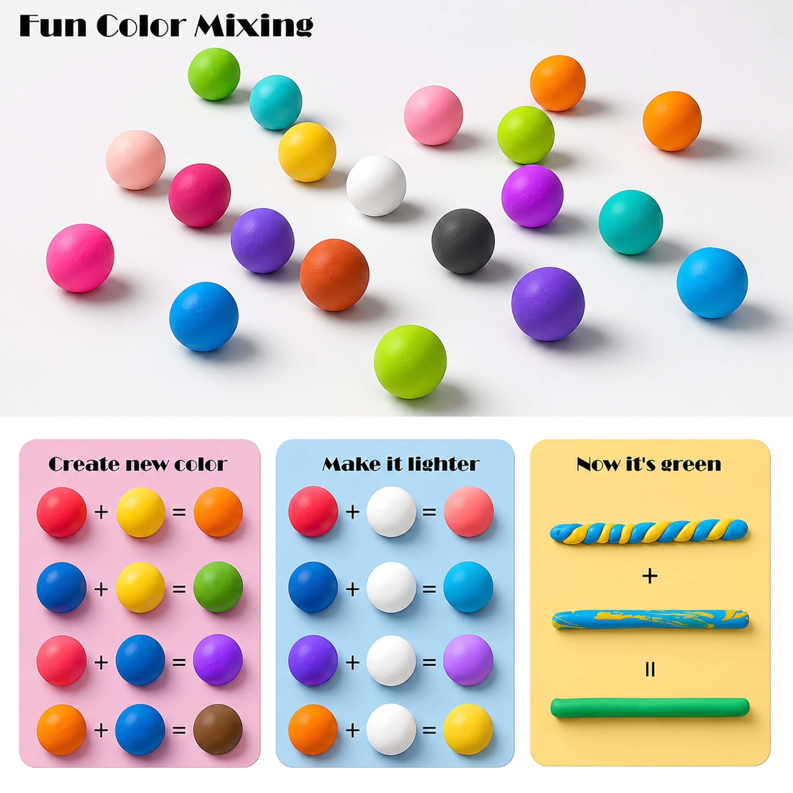 VGRASSP Air Dry Clay - 48 Pcs for Kids & Creative Play -3 VGRASSP Air Dry Clay - 48 Pcs for Kids & Creative Play -3