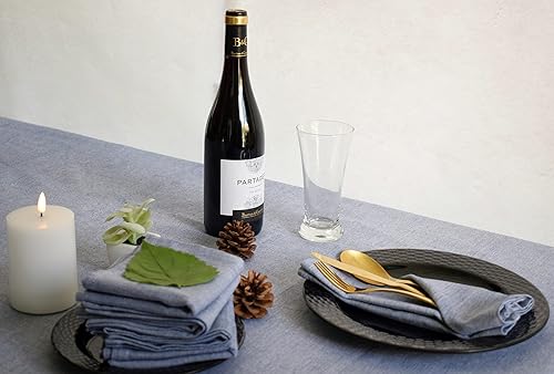 Miniatura 8 de Yourtablecloth Mantel redondo Chambray (Natural, 70" redondo)