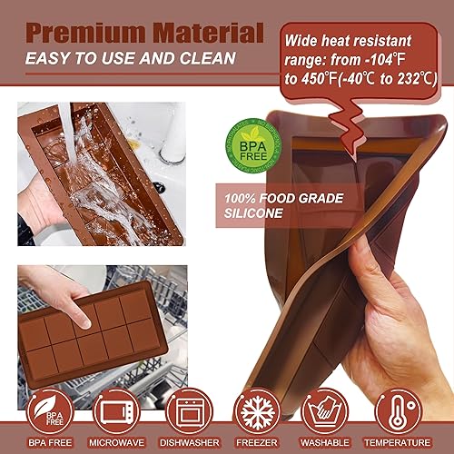 Miniatura 10 de Paquete de 4 moldes de silicona para patas y huesos de cachorro, moldes para hornear, molde de silicona para golosinas y 100 bolsas de golosinas