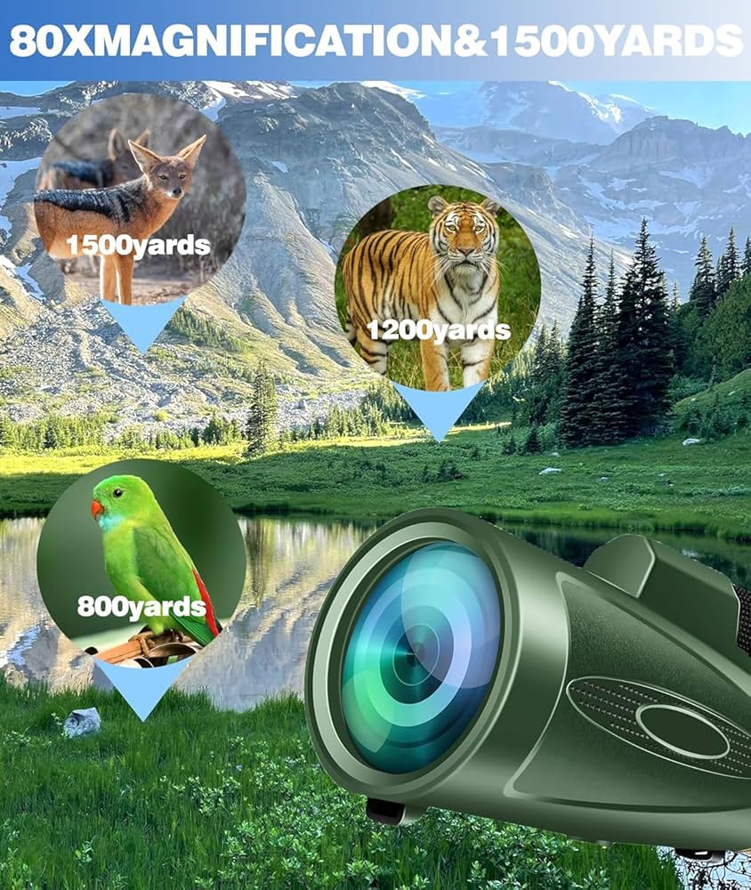 B*P様 希少 kindy optical safety クロスヒンジ ノーズパ Amazon.com : 80X100 HD Monocular Telescope, High Powered BAK