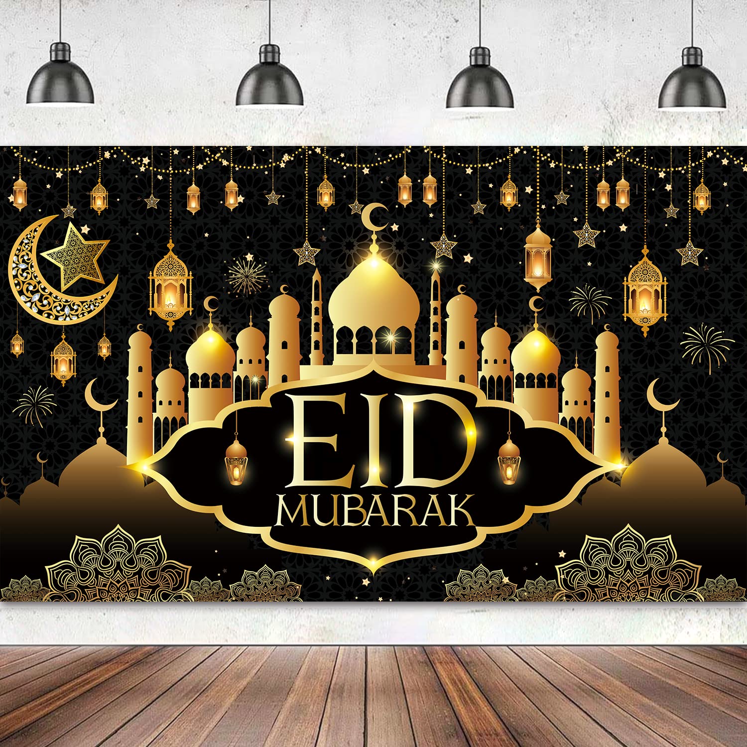 Buy Eid Mubarak Banner, Large 71" X 43" Eid Mubarak Back drop, Eid
