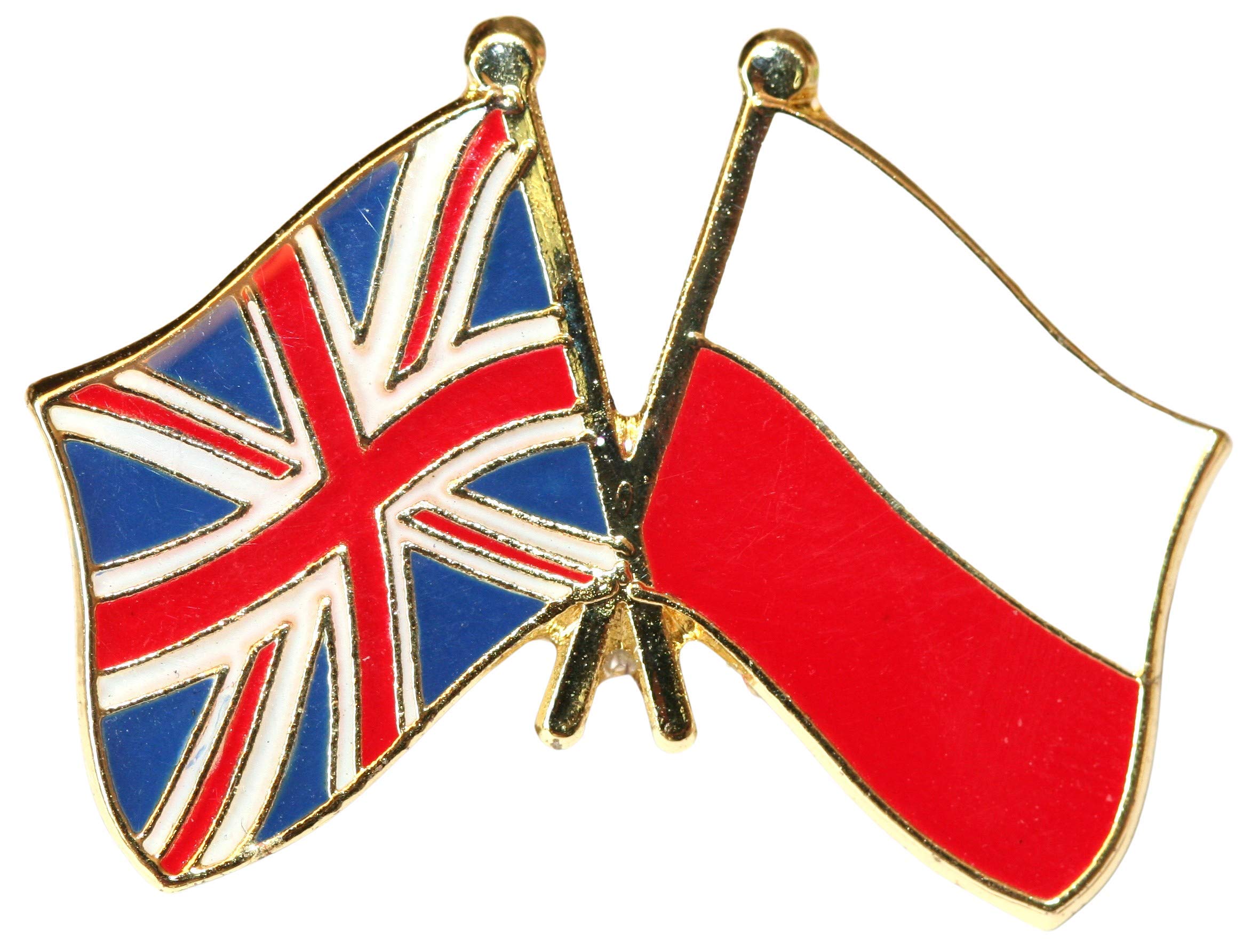 Buxton's Badges Multiple Uk & Poland Friendship Flag Pin Badge