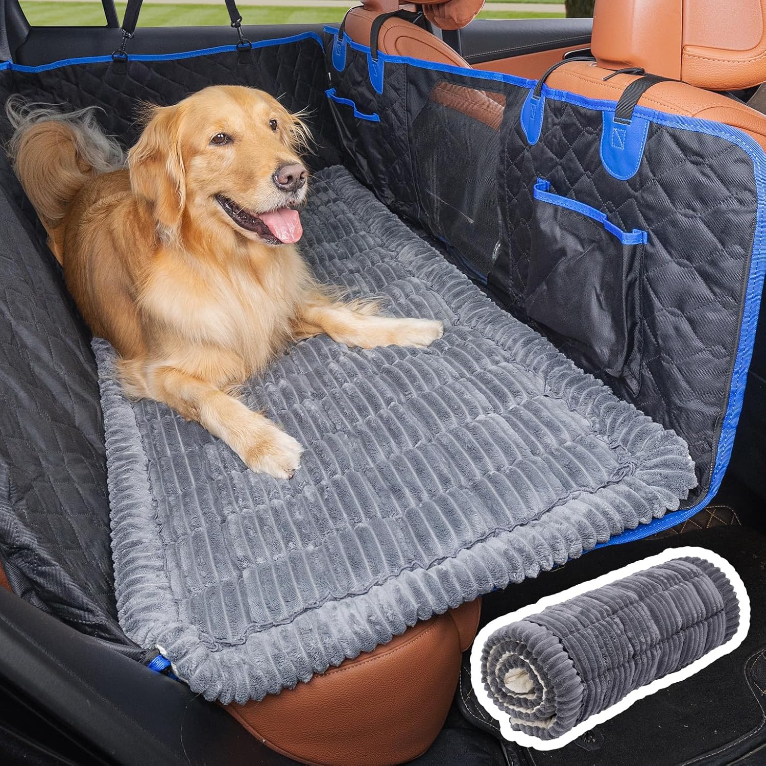 JOYTUTUS Dog Mat Bed for Back Seat Extender, Non-Slip Dog Bed Mat Custom Fit for Backseat Extenders, Pet Couch Cover,Washable Travel Pet Bed Mat for Cars, SUVs, Sedans