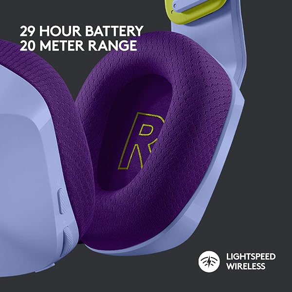 Logitech G G733 LIGHTSPEED Wireless Gaming Headset with suspension headband, LIGHTSYNC RGB, Blue VO,CE mic technology and PRO-G audio drivers, Lightweight, 29 Hour battery life, 20m range - Lilac - 4