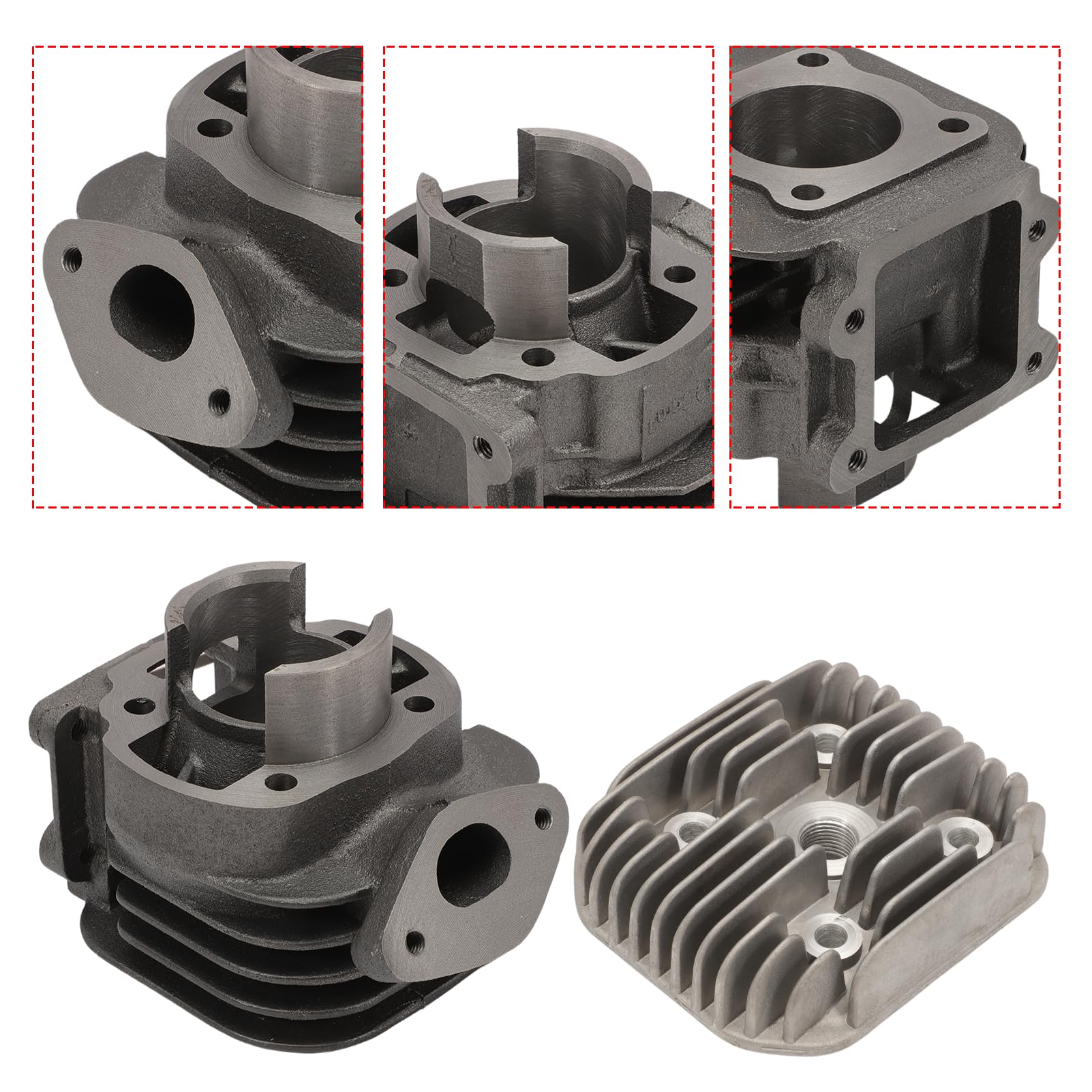 Kit Gruppo Termico Easyboost 50cc Per MBK Booster E Yamaha Bw's - Cilindro Ghisa Completo - Foto 8