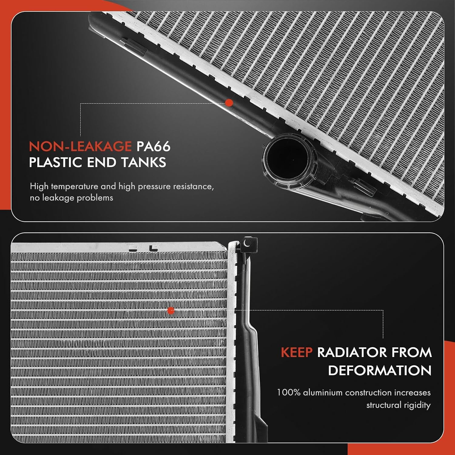 A-Premium Engine Coolant Radiator Assembly Compatible with BMW E83 Series X3 2004 2005 2006