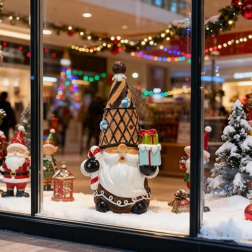 Miniatura 3 de Decoración de gnomos de Navidad de resina, figuras de gnomos navideños para decoración de mesa de interior, centros de mesa, alféizar de ventana,