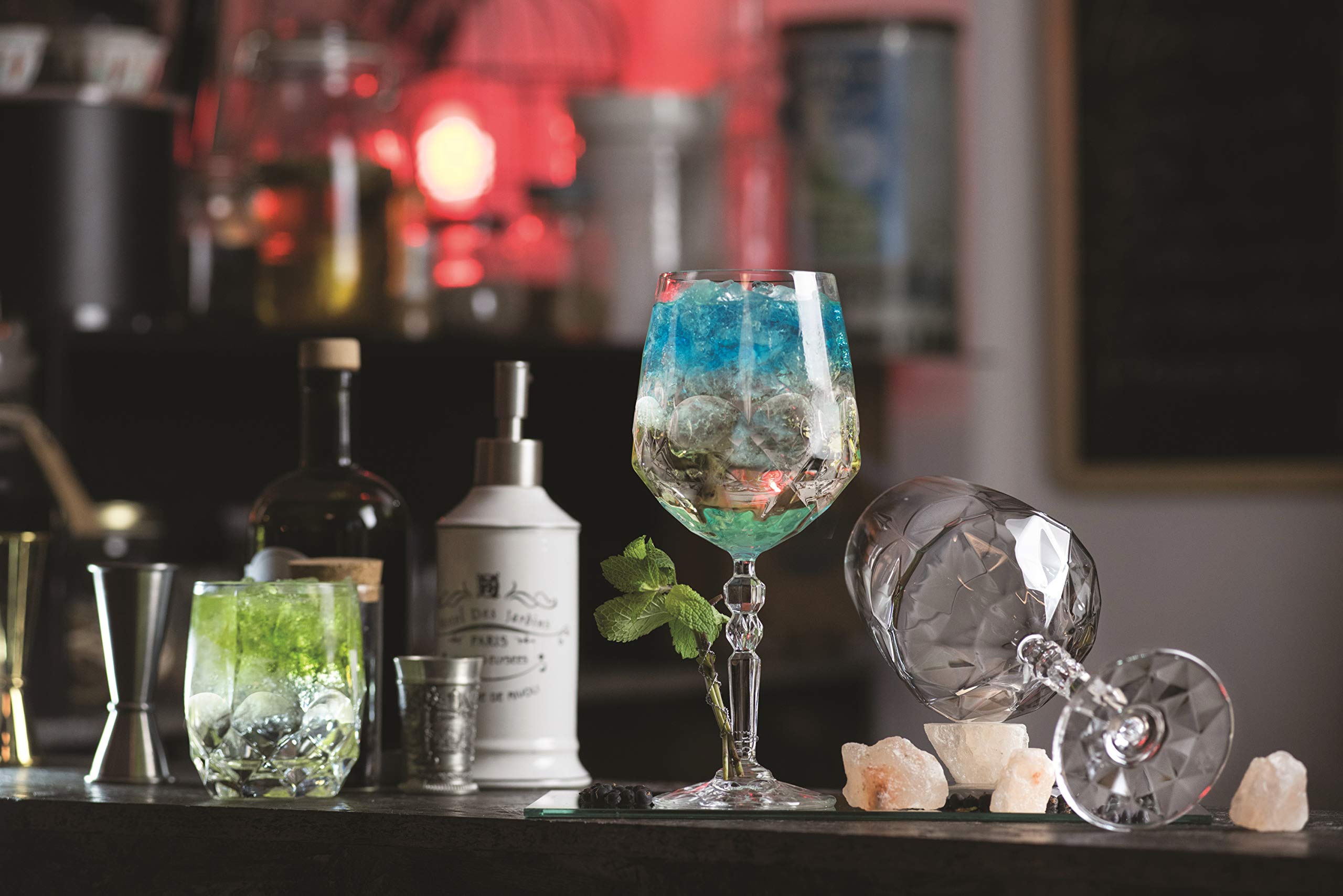 Barski - Copa de vino tinto - Copa de agua - Juego de 6 copas - Cristal como cristal - 24 oz - Diseño bonito - por Barski - Fabricado en Europa