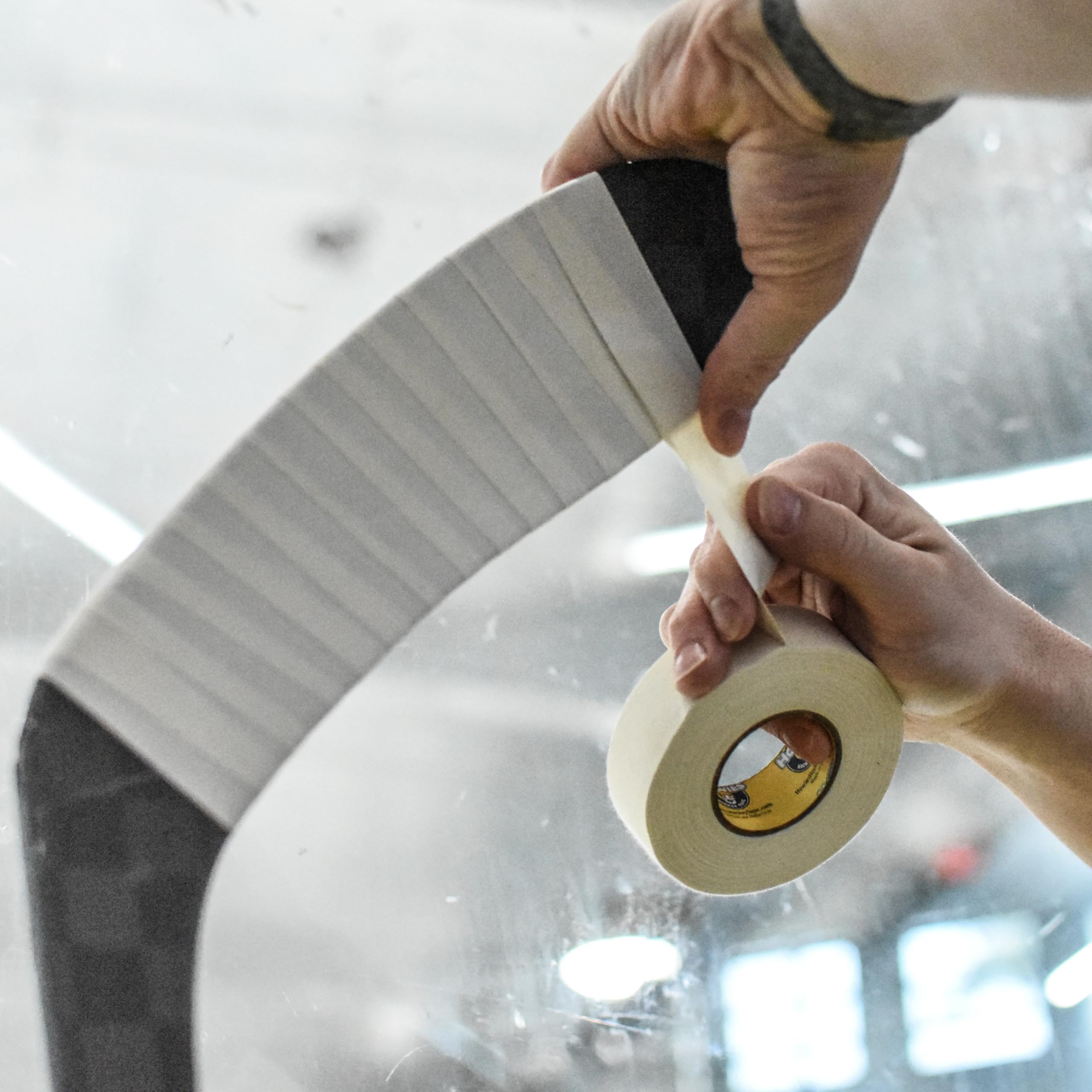 Howies Hockey Tape - 3 Pack White Cloth Stick Tape - 1" x 24 Yards per Roll - Strong, Long-Lasting Grip for Hockey Stick, Lacrosse and Baseball - Includes Free Tin