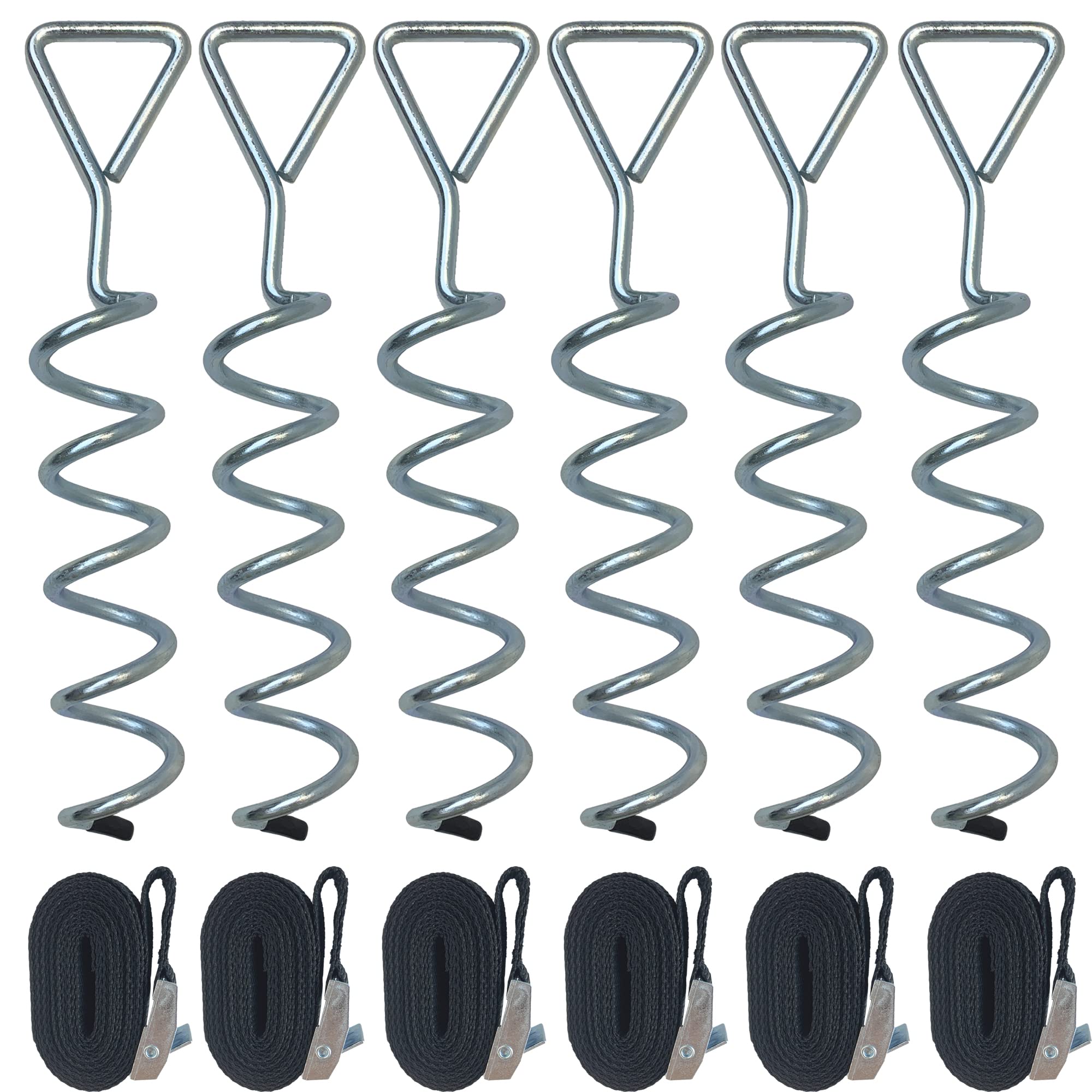 MUKCHAP Lot De 6 Kits D'ancrage Pour Trampoline - Kit D'ancrage Pour