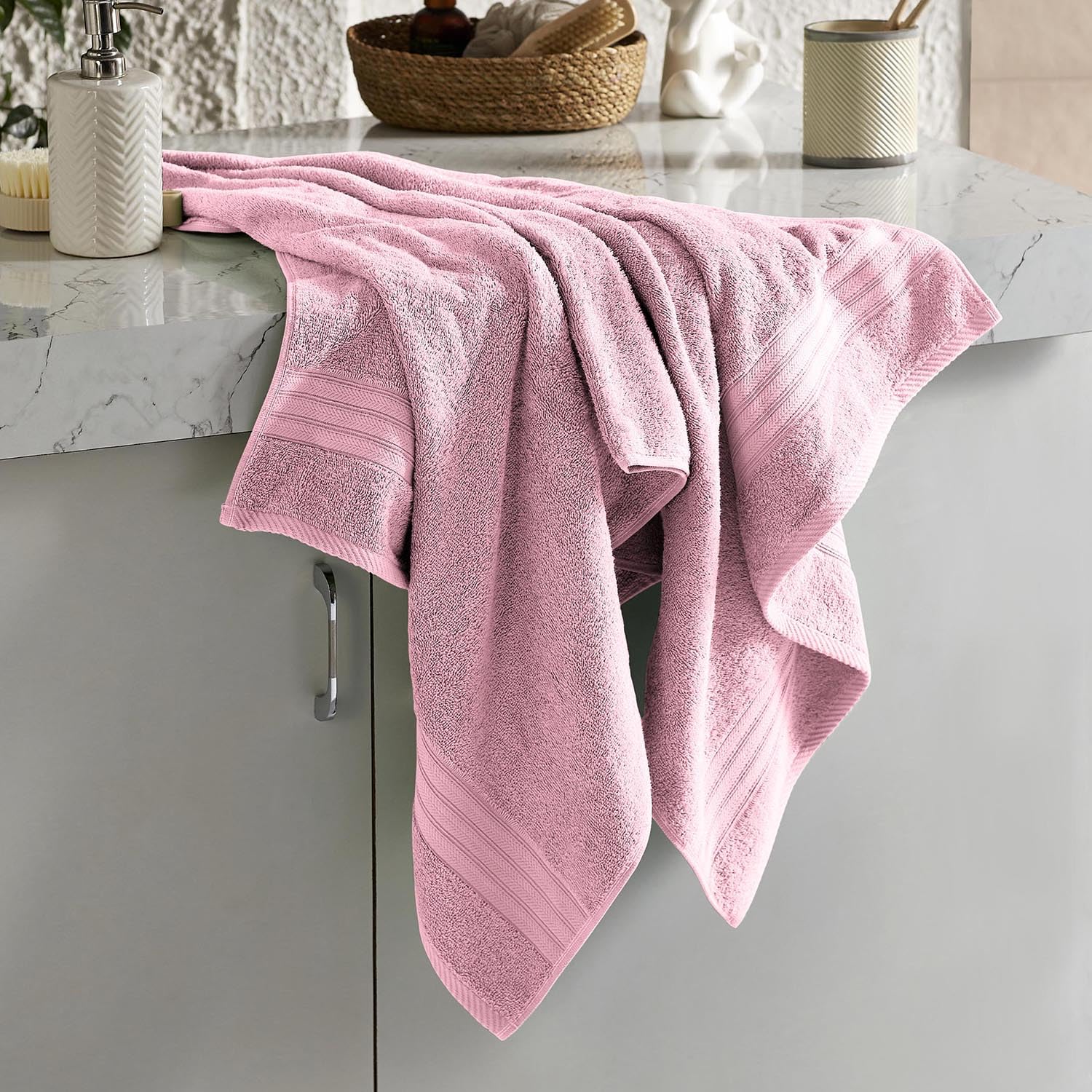 Layers 100% Cotton Bath Towels - Soft & Absorbent -15