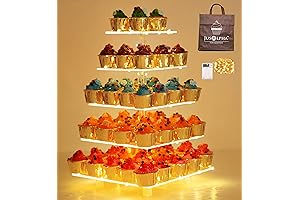 Jusalpha 5 Tier Square Cupcake Stand: The Pinnacle of Cupcake Presentations