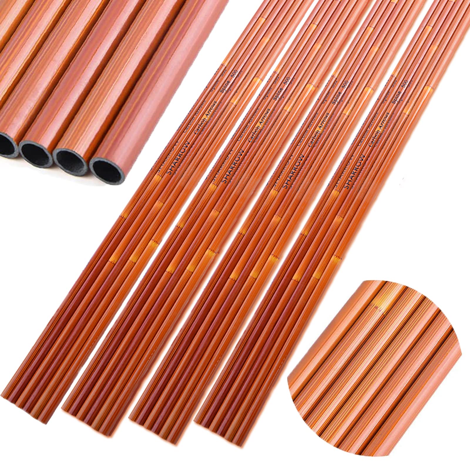 Flèches de tir à l'arc en carbone 76,2 mm à structure renforcée - 8