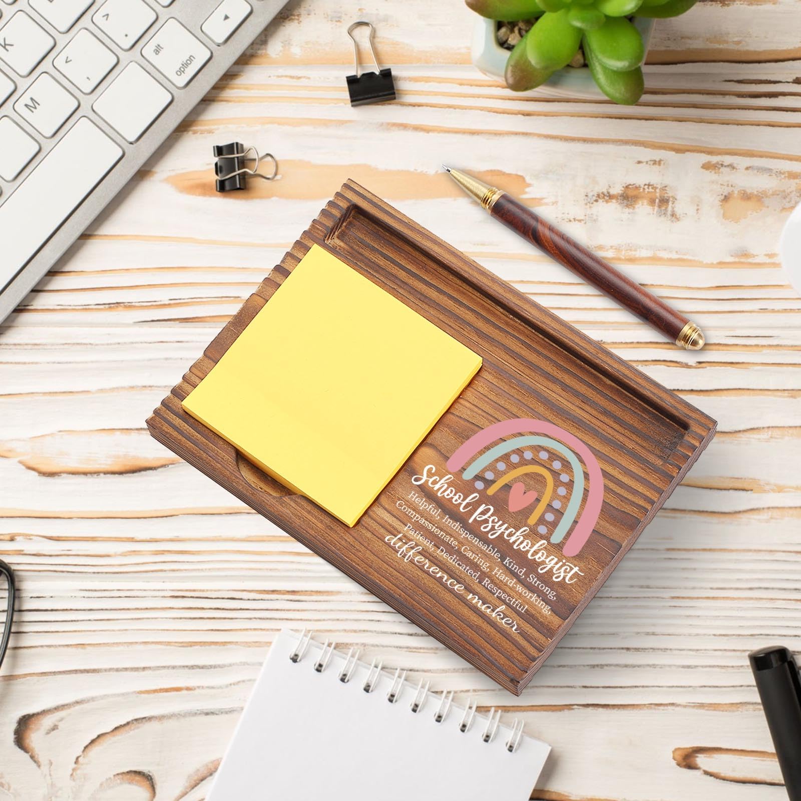 School Psychologist Gifts Sticky Note Holder, School Psych Hank You Appreciation Gifts for Counselor Therapist Guidance Psychology Week Self-Stick Note Pad Holders TZP62