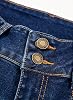 Jeans de pierna ancha para mujer Sidefeel, tiro alto, elásticos 7