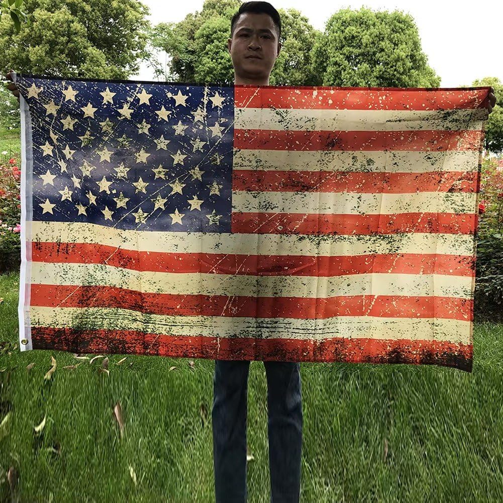 Amazon.co.jp: アメリカ国旗 米国 星条旗 90*150cm ヴィンテージ